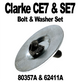 Clarke CE-7 & SE-7 Edger Bolt & Paper Retainer Washer Part #'s 80357A & 62411A