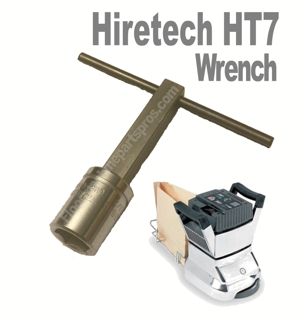 Wrench For Hiretech HT7 Floor Edger T-Handle HEAVY DUTY