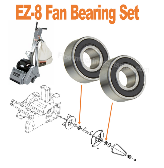 Clarke EZ-8 Floor Sander Vacuum Fan Bearing Set 902567