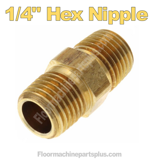 1/4″ Hex Nipple Brass