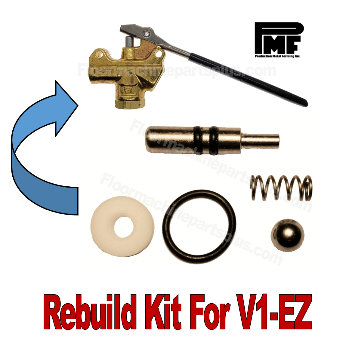 Carpet Cleaning Wand PMF V1-EZ Valve Rebuild Kit
