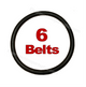 6 Sanitaire Commercial &amp; Eureka Upright Vacuum Heavy Duty Round Belts Manufacture # ER-1000