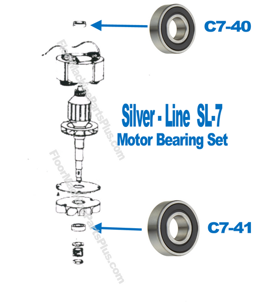 Silver Line SL7 Motor Shaft Bearing Set C7-40 C7-41