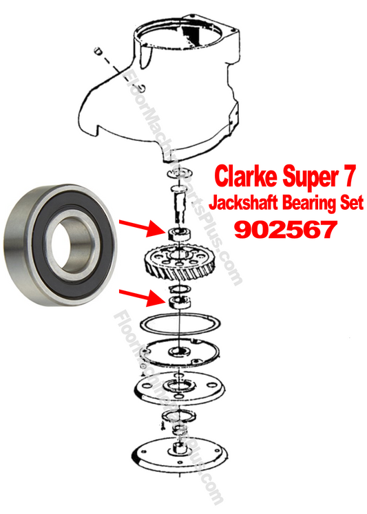 Clarke Super 7 S7r Jackshaft Bearing Set 902550